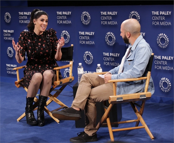 Sarah Silverman and The Daily Beast's Matt Wilstein attend The Paley Center for Media's 12th Annual PaleyFest Fall TV Previews celebrating Hulu's I Love You, America with Sarah Silverman at the Paley Center in Beverly Hills on September 7, 2018. © Emily Kneeter for the Paley Center