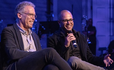 Carlton Cuse and Damon Lindelof at the Lost Concert at the Ford Theatres